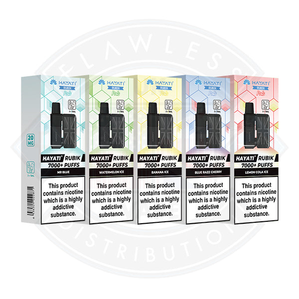 Hayati Rubik 7000 + Puff Pods Flawless UK Vape Distribution Ltd Hayati Rubik 7000 + Puff Pods Flawless UK Vape Distribution Ltd