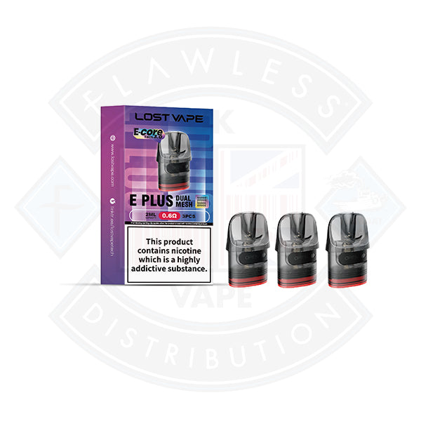 Lost Vape E Plus DUAL MESH Cartridge 3pcs/pack Flawless UK Vape Distribution Ltd Lost Vape E Plus DUAL MESH Cartridge 3pcs/pack Flawless UK Vape Distribution Ltd