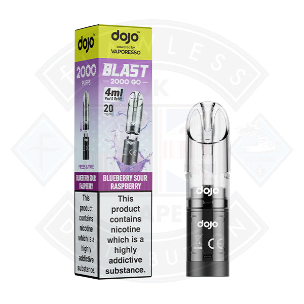 Vaporesso  DOJO BLAST 2000 GO Transparent POD (20mg）