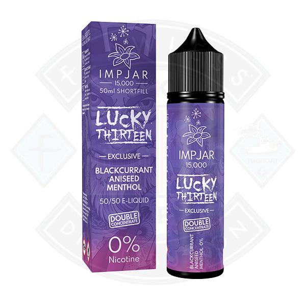 IMP JAR X Lucky 13 - Blackcurrant Aniseed Menthol  50ml 0mg Shortfill E-Liquid