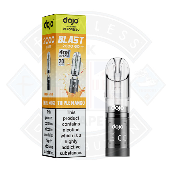 Vaporesso  DOJO BLAST 2000 GO Transparent POD (20mg）