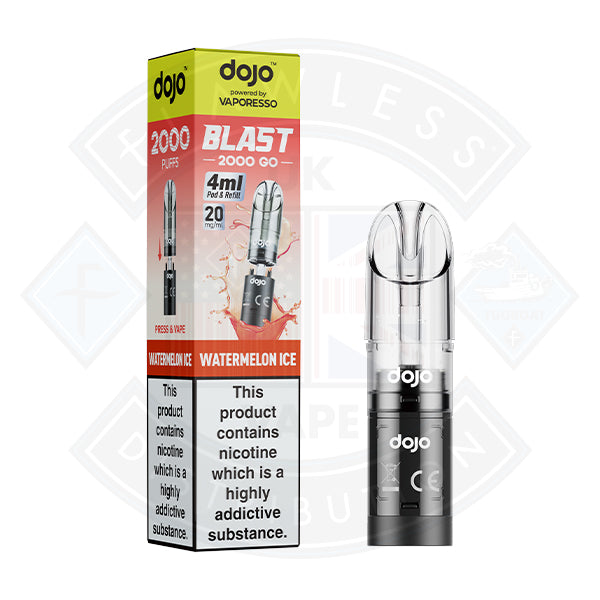Vaporesso  DOJO BLAST 2000 GO Transparent POD (20mg）