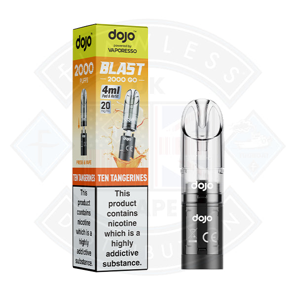 Vaporesso  DOJO BLAST 2000 GO Transparent POD (20mg）