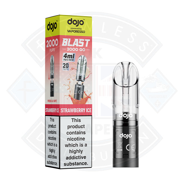 Vaporesso  DOJO BLAST 2000 GO Transparent POD (20mg）