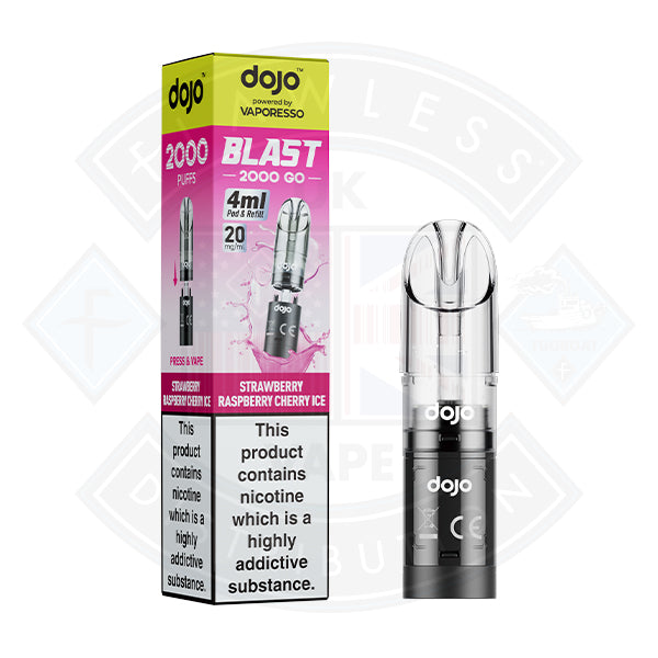 Vaporesso  DOJO BLAST 2000 GO Transparent POD (20mg）