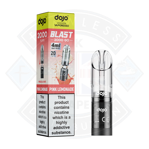 Vaporesso  DOJO BLAST 2000 GO Transparent POD (20mg）