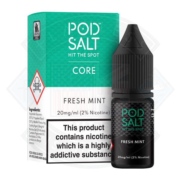 Pod Salt Fresh Mint 10ml E-Liquid  Flawless UK Vape Distribution Ltd