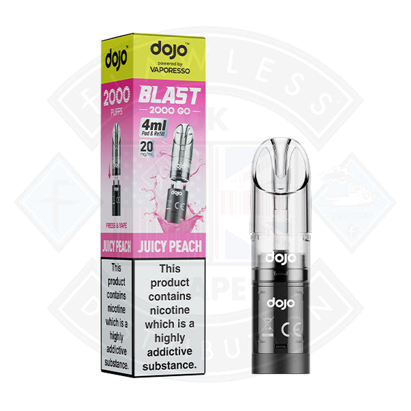 Vaporesso  DOJO BLAST 2000 GO Transparent POD (20mg）