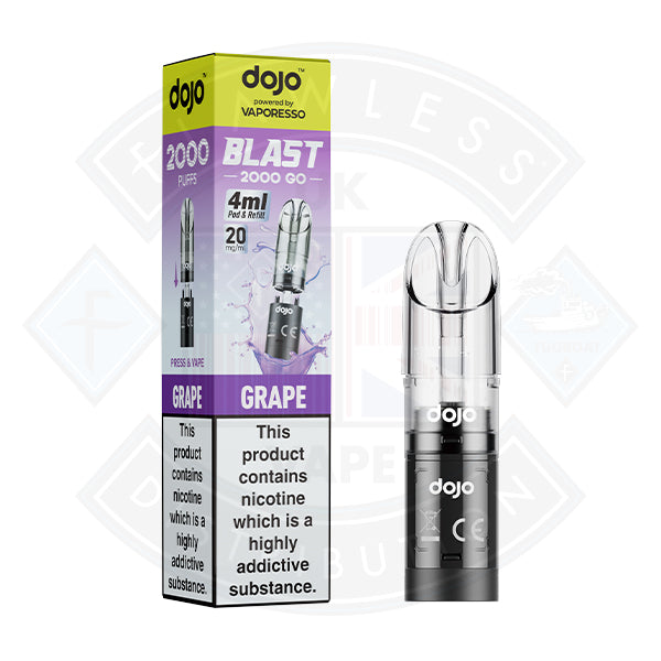 Vaporesso  DOJO BLAST 2000 GO Transparent POD (20mg）