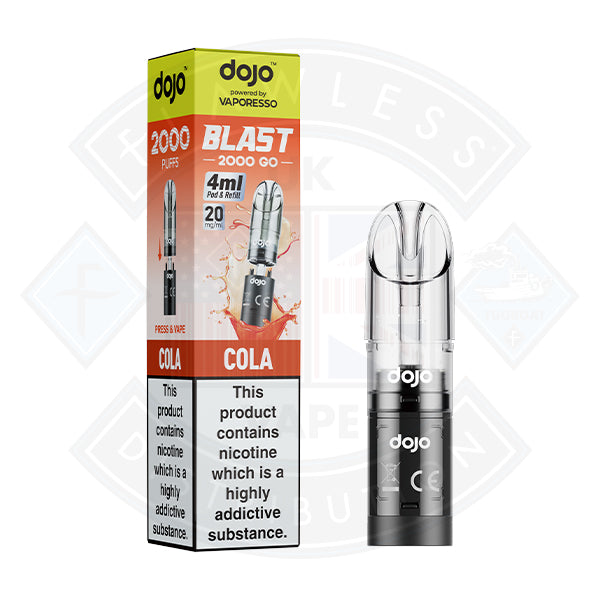 Vaporesso  DOJO BLAST 2000 GO Transparent POD (20mg）