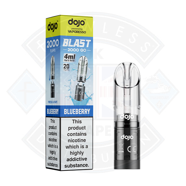 Vaporesso  DOJO BLAST 2000 GO Transparent POD (20mg）