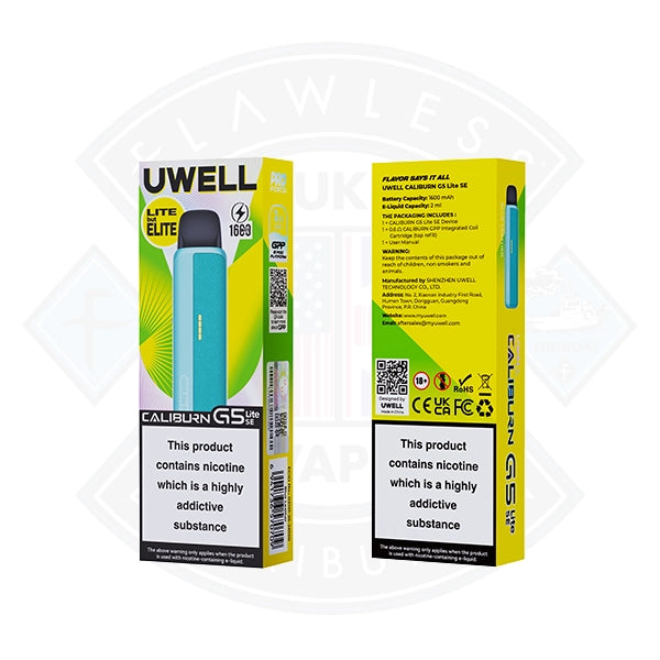 Uwell Caliburn G5 Lite SE Vape Kit Flawless UK Vape Distribution Ltd Uwell Caliburn G5 Lite SE Vape Kit Flawless UK Vape Distribution Ltd