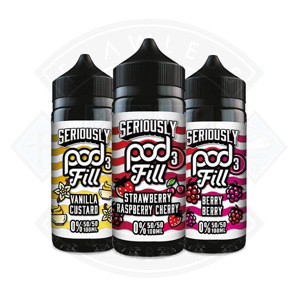 Doozy Vape Seriously Pod Fill 3 50/50 0mg 100ml Shortfill