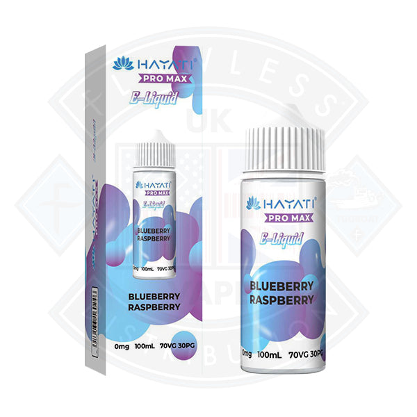 Hayati Pro Max 50/50 - Blueberry Raspberry 0mg 100ml Shortfill ...