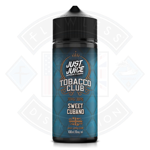 Just Juice Tobacco Club - Sweet Cbano 0mg 100ml Shortfill