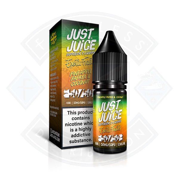 Just Juice Exotic 50/50 Pineapple Papaya & Coconut 10ml — Flawless UK
