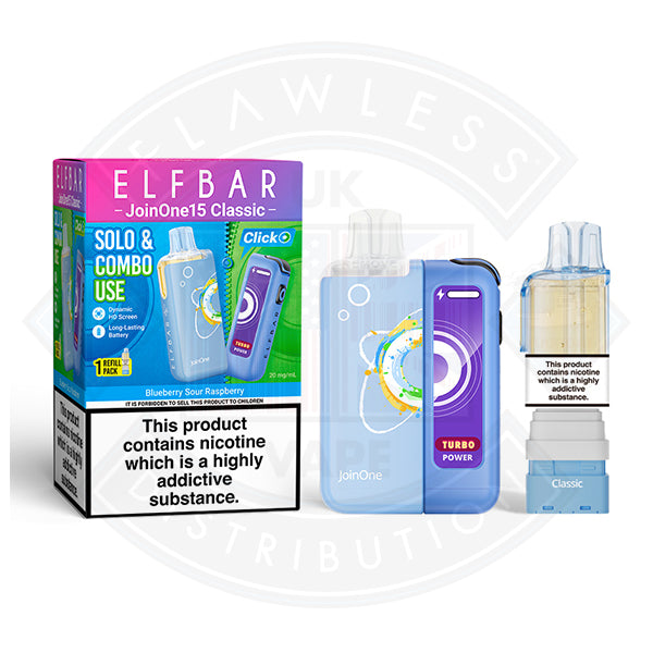 Elf Bar Join one 15 Classic Prefilled Kit Flawless UK Vape Distribution Ltd Elf Bar Join one 15 Classic Prefilled Kit Flawless UK Vape Distribution Ltd