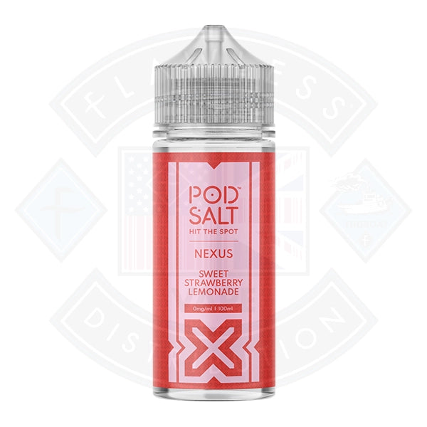 Pod Salt Nexus Sweet Strawberry Lemonade 0mg 100ml Shortfill
