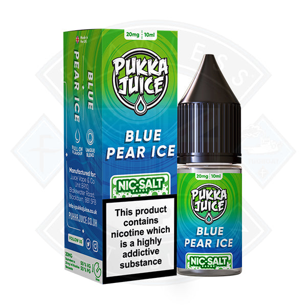 Pukka Juice - Nic Salt Blue Pear Ice 10ml E-liquid