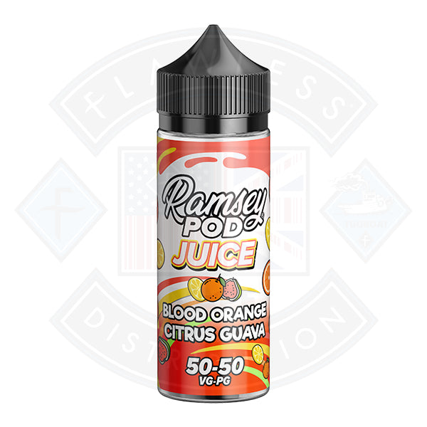 Ramsey Pod Juice Blood Orange Citrus Guava  0mg 100ml Shortfill