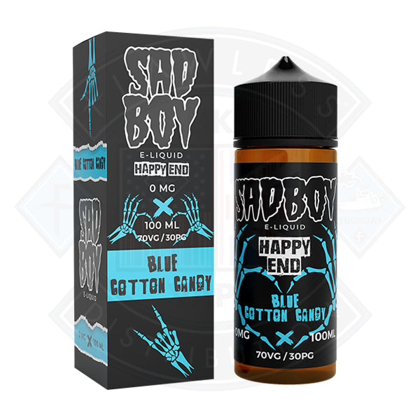 Sadboy Happy End- Blue (Blue Cotton Candy) 100ml 0mg shortfill e-liquid