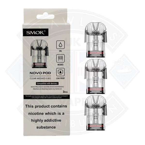 Smok Novo Pods Meshed 2ml/3pcs Flawless UK Vape Distribution Ltd Smok Novo Pods Meshed 2ml/3pcs Flawless UK Vape Distribution Ltd