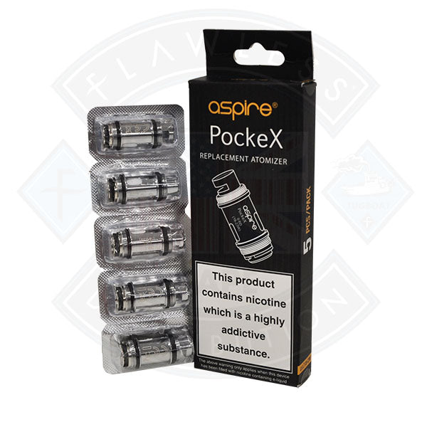 Aspire PockeX Replacement Coil Heads - TPD Compliant 5 Pack
