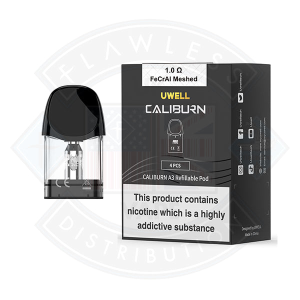 Uwell CALIBURN A3 Replacement Pods 4pack Flawless UK Vape Distribution Ltd Uwell CALIBURN A3 Replacement Pods 4pack Flawless UK Vape Distribution Ltd