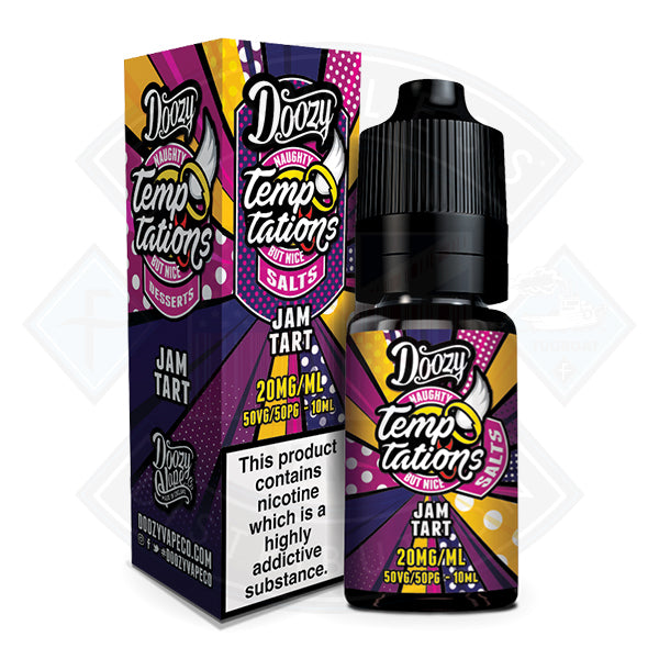 Doozy Vape  Temptations Salts Jam Tart 50/50 10ml e-liquid