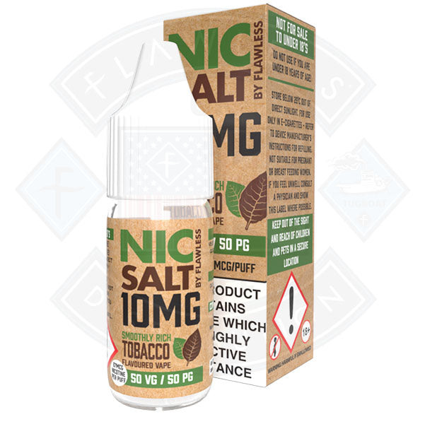 Nic Salt - Smoothly Rich Tobacco 10ml By Flawless