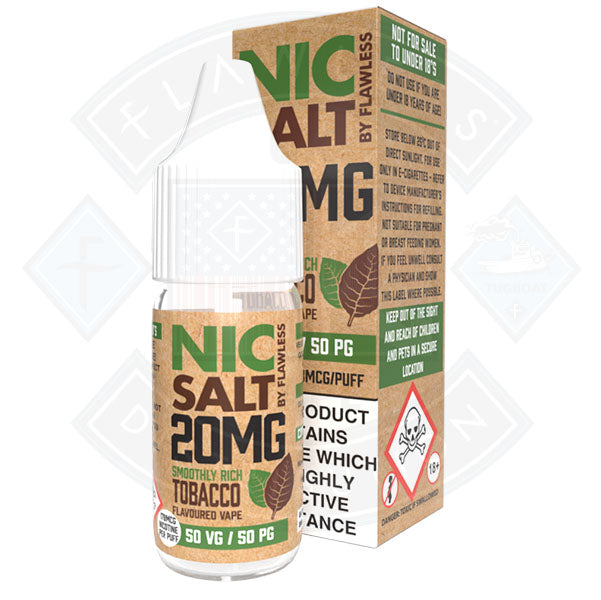Nic Salt - Smoothly Rich Tobacco 10ml By Flawless