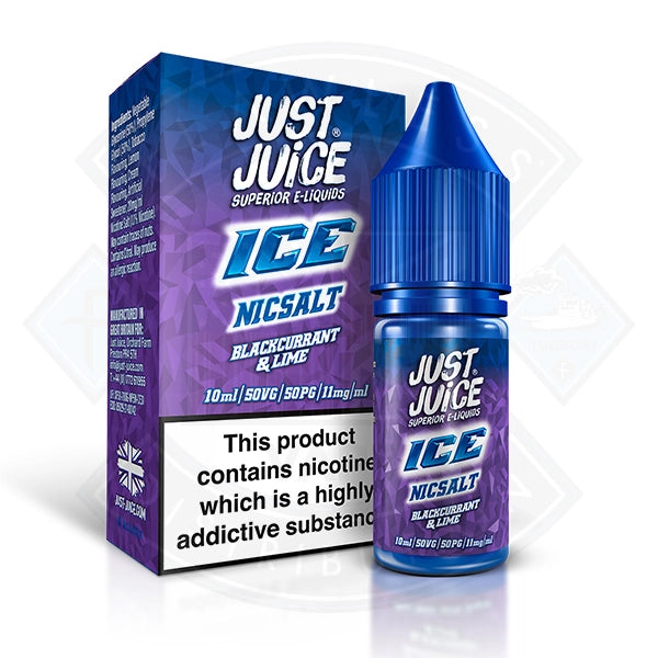 Just Juice Ice Blackcurrant and Lime  Nic Salt 10ml E-Liquid