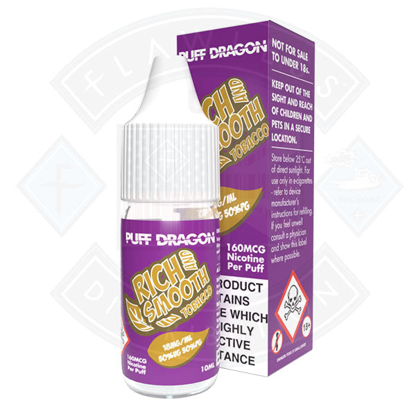 Rich and Smooth Tobacco by Puff Dragon TPD Compliant - 10ml