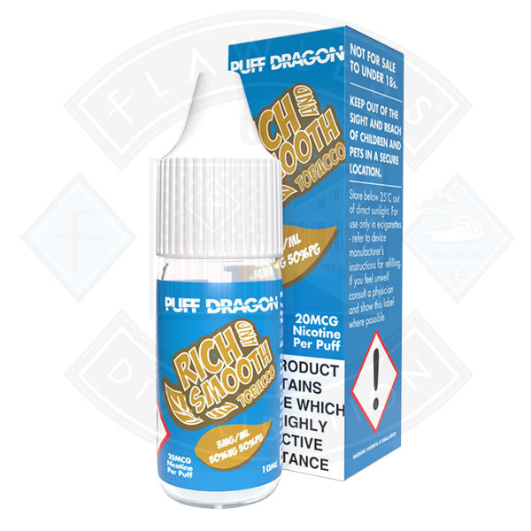 Rich and Smooth Tobacco by Puff Dragon TPD Compliant - 10ml
