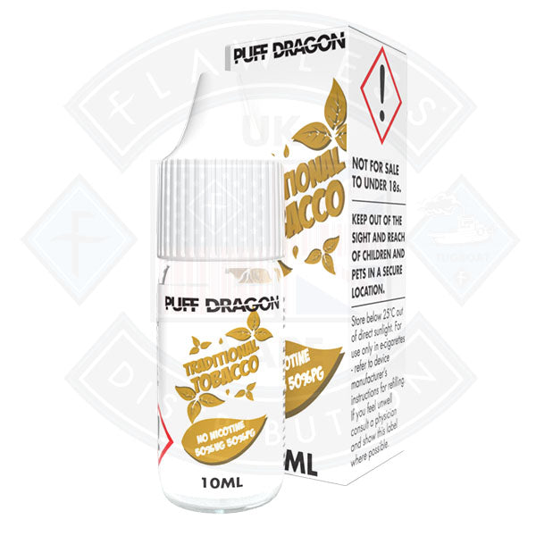 Traditional Tobacco by Puff Dragon TPD Compliant- 10ml