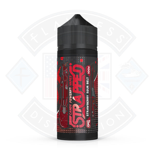 Strapped Candy Powered - Strawberry Sour Belt 0mg 100ml Shortfill