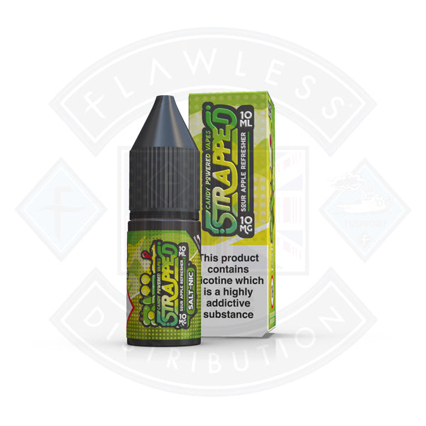 Strapped Candy Powered Nic Salt - Sour Apple Refresher 10ml E-liquid