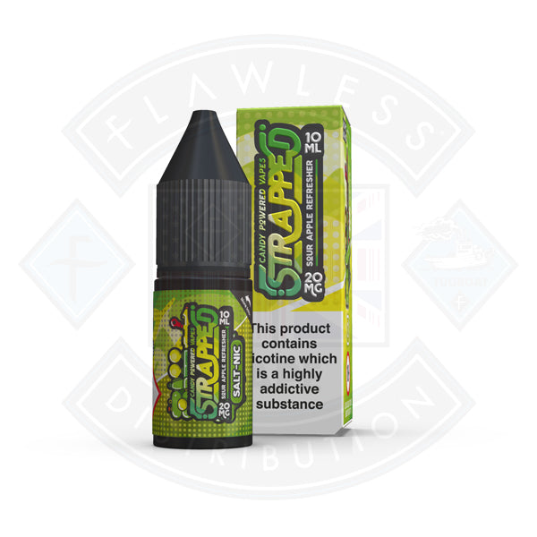 Strapped Candy Powered Nic Salt - Sour Apple Refresher 10ml E-liquid