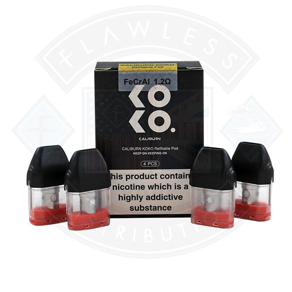 Uwell Caliburn Koko Pod 1.2ohm 4 pcs/pack Flawless UK Vape Distribution Ltd Uwell Caliburn Koko Pod 1.2ohm 4 pcs/pack Flawless UK Vape Distribution Ltd