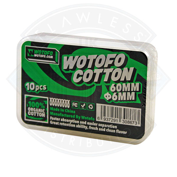 Wotofo Agleted Cotton 60mm 6mm 10psc