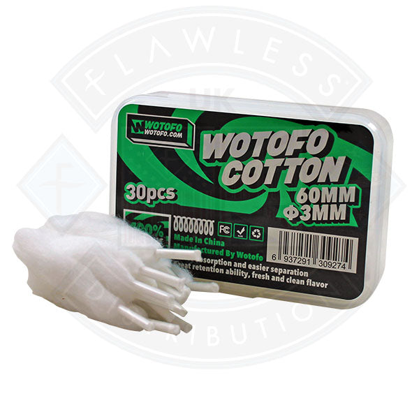 Wotofo Organic Cotton 60mm 3mm 30psc