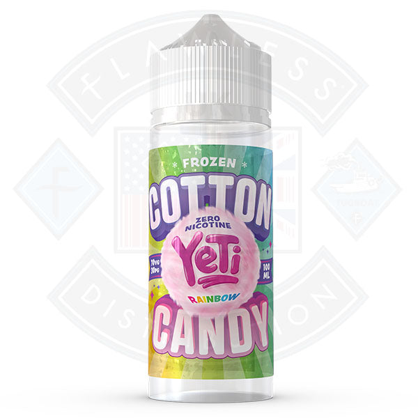 Yeti Cotton Candy Frozen Rainbow 0mg 100ml Shortfill